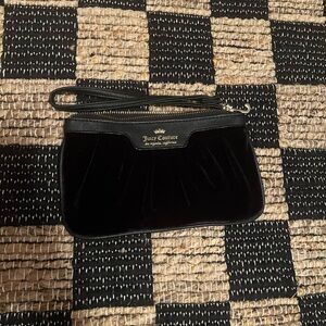 Juicy Couture Black Clutch with Metal Detail